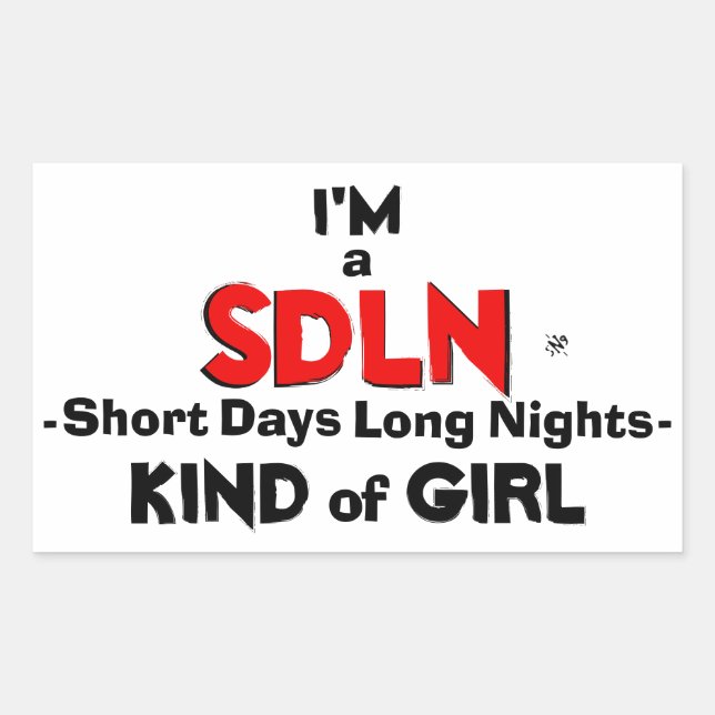 Life style (nights over days) motto rectangular sticker (Front)