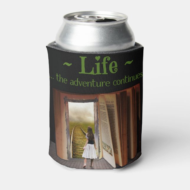 Life, the adventure continues can cooler (Can Back)