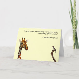 Life thoughts from Narcotics Anonymous Card