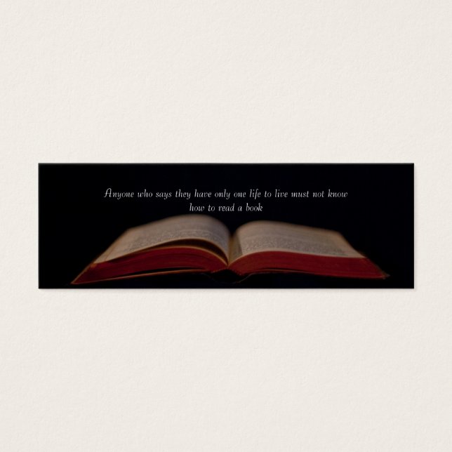 Life through Books bookmark (Front)