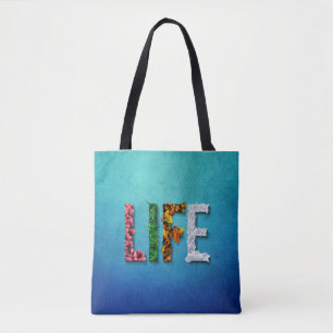 Life Tote Bag Woman Blue Sky Water Fruit Food Snow