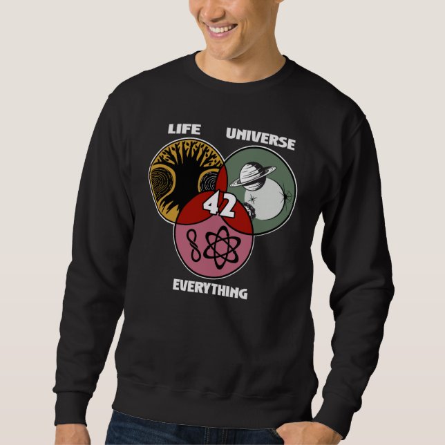 Life Universe and Everything 42 Answer To Life Sweatshirt (Front)