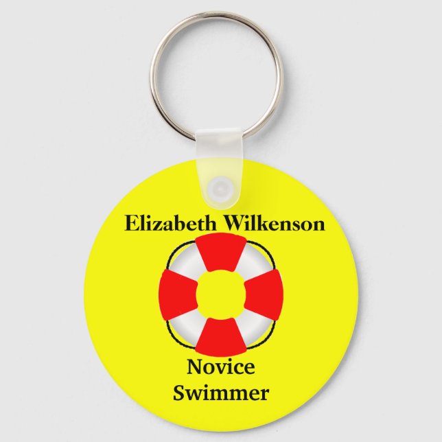 Life Vest Attachment Name Swim Skill Key Ring (Front)