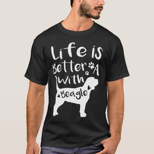 Life With Beagle T-Shirt (Front)