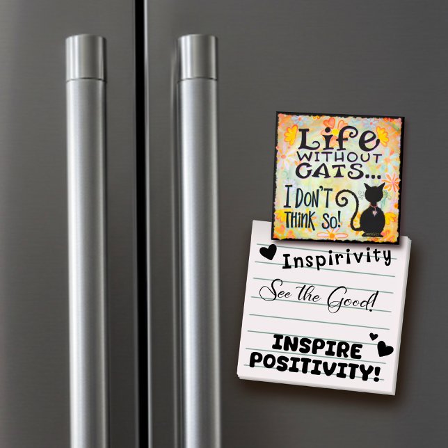 Life With Cats Funny Cute Trendy Magnet (Creator Uploaded)