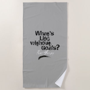 Life Without Goals (Hockey) Beach Towel