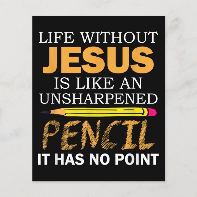 Life Without Jesus Funny Christian Religious Faith (Front)