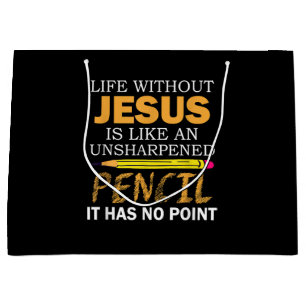 Life Without Jesus Funny Christian Religious Faith Large Gift Bag