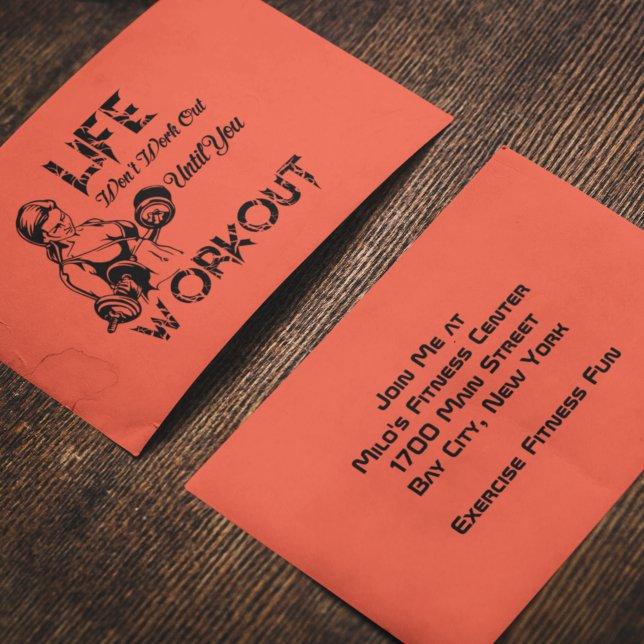 Life Won't Work Out Until You Workout Invitation (Creator Uploaded)