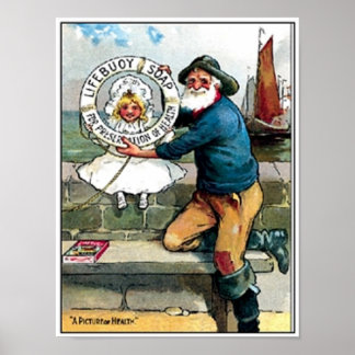 Lifebouy Old Sailor Soap Ad Poster