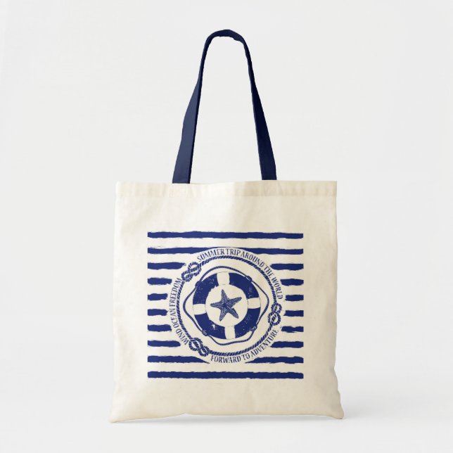 Lifebuoy And Starfish Tote Bag (Front)