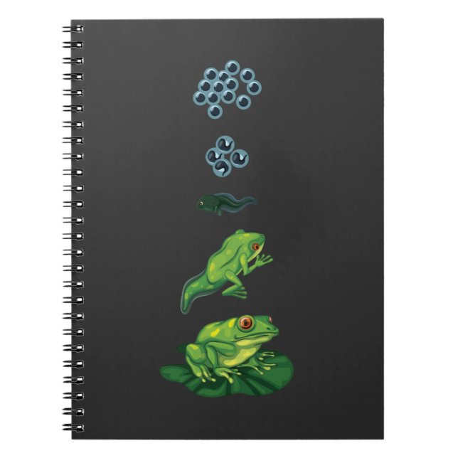 Lifecycle Frog Metamorphosis Egg Tadpole Froglet Notebook (Front)