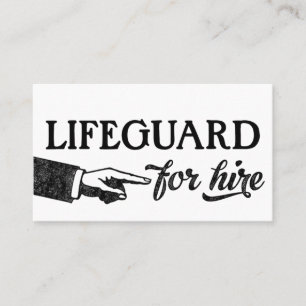 Lifeguard Business Cards - Cool Vintage