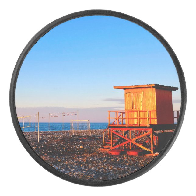 Lifeguard Cabin Hockey Puck (Front)