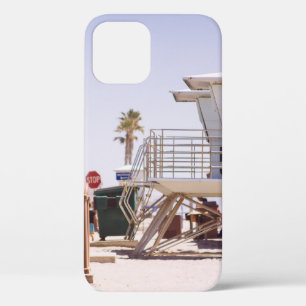 Lifeguard houses under bright skty iPhone 12 case