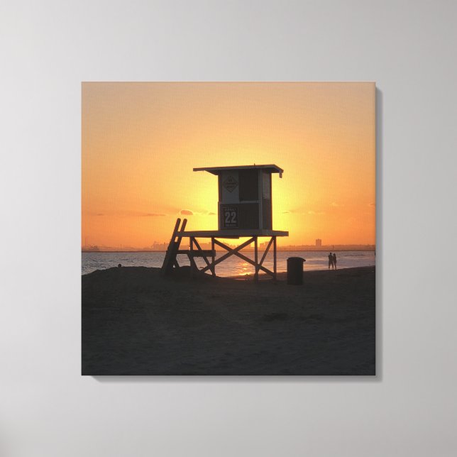 Lifeguard Shack 22 Canvas Print (Front)