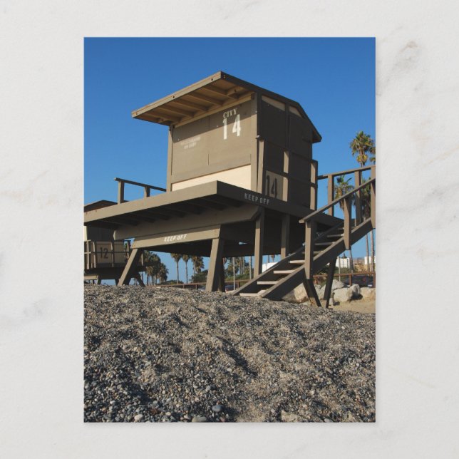 Lifeguard Tower 14 Postcard (Front)