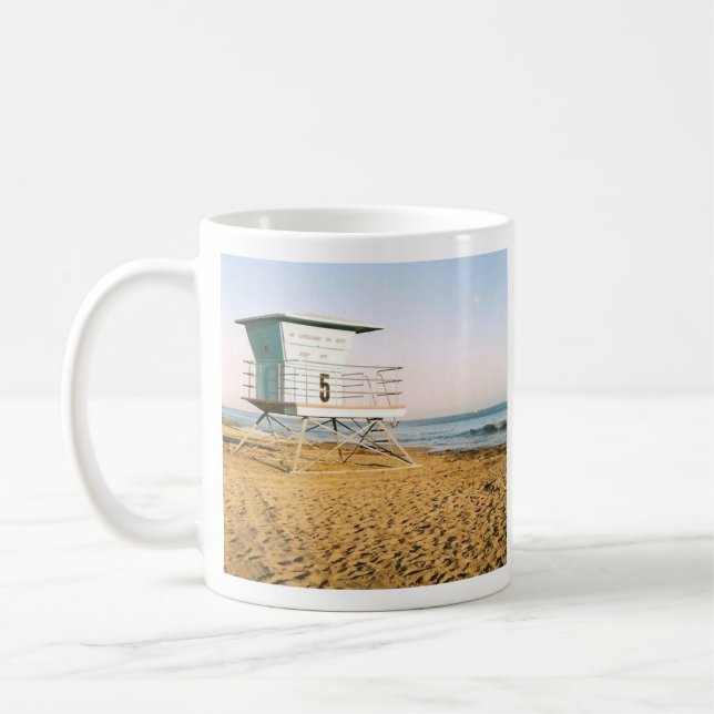 Lifeguard Tower in Santa Cruz Coffee Mug (Left)