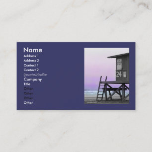 Lifeguard Tower Newport Beach Biz Cards