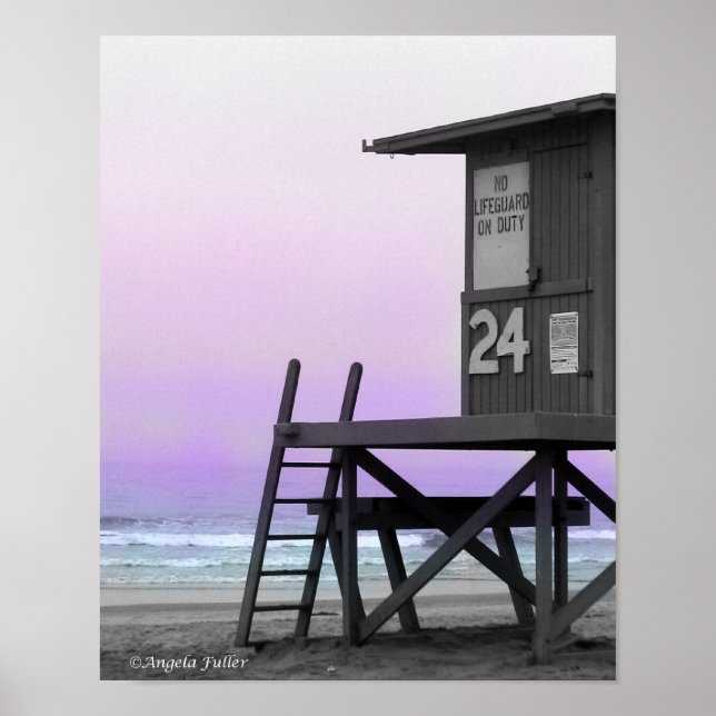Lifeguard Tower Newport Beach Print (Front)