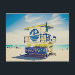 Lifeguard Tower | South Beach, Miami, Fl Postcard<br><div class="desc">Lifeguard tower,  South Beach,  Miami,  Florida,  USA</div>