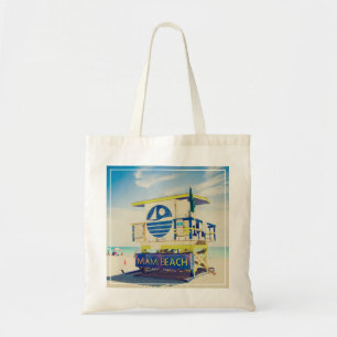 Lifeguard Tower South Beach, Miami, Fl Tote Bag