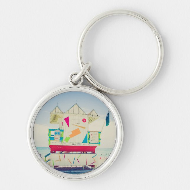 Lifeguard Tower | South Beach, Miami Key Ring (Front)