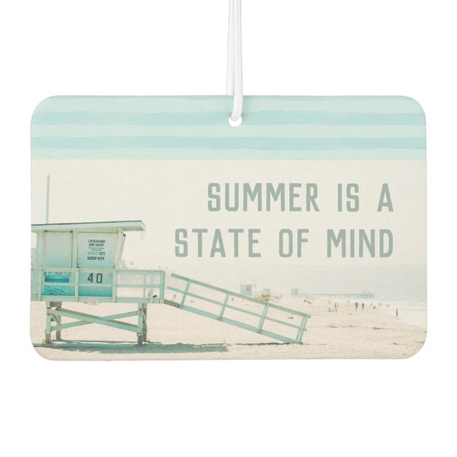 Lifeguard Tower Summer State of Mind Car Air Freshener (Front)