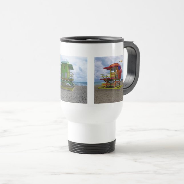 Lifeguard Towers Travel Mug (Front Right)