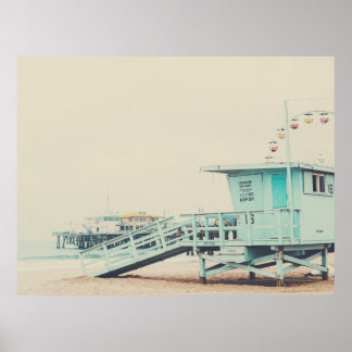 Lifeguard Watchtower on the Beach Poster