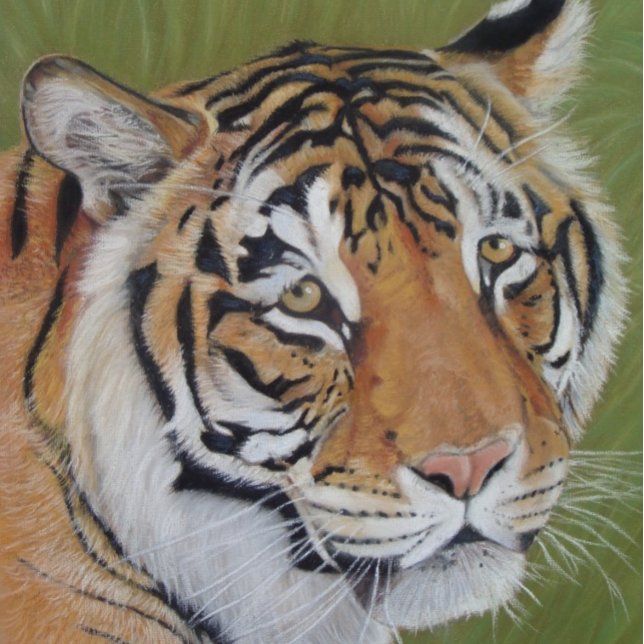 lifelike big cat wildlife painting of tiger jigsaw puzzle (Creator Uploaded)