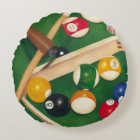Lifelike Billiards Table with Balls and Chalk