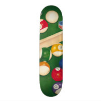 Lifelike Billiards Table with Balls and Chalk
