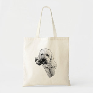 Lifelike Lagotto Pup Ink Art Tote Bag