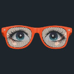 Lifelike Open Eyes Party Sunglasses<br><div class="desc">Have fun to wear the funny sunglasses with open big eyes. The lenses colour is customisable. You can change it as you like clicking "Customise Further" button, and changing the background colour. ♥ If you need assistance or have any special request on this design or any other ones in my...</div>
