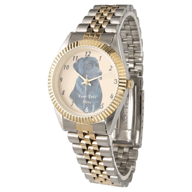 lifelike portrait picture of black labrador dog watch (Angled)