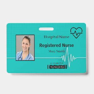 Lifeline Heartbeat Medical Photo ID Badge