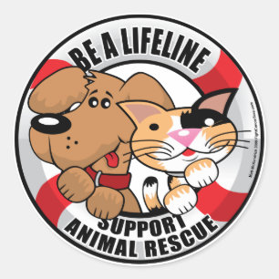 Lifeline : Support Amimal Rescue Classic Round Sticker