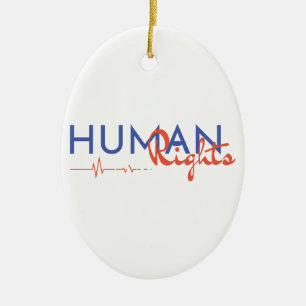 Lifeline to Human Rights Ceramic Tree Decoration