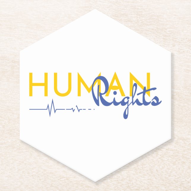 Lifeline to Human Rights Paper Coaster (Front)