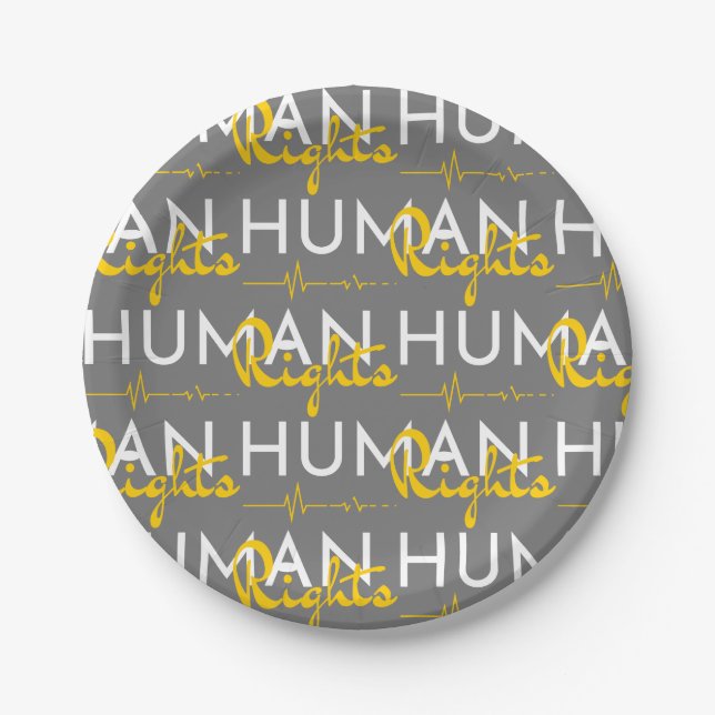 Lifeline to Human Rights Paper Plate (Front)