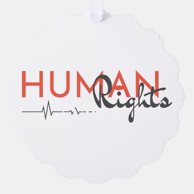 Lifeline to Human Rights Tree Decoration Card (Front)