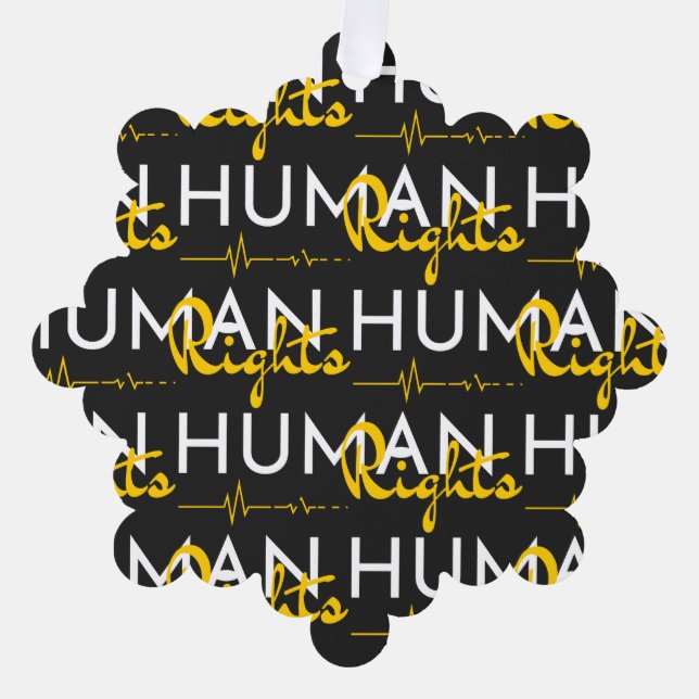 Lifeline to Human Rights Tree Decoration Card (Front)