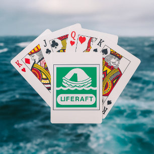 Liferaft Sign Playing Cards