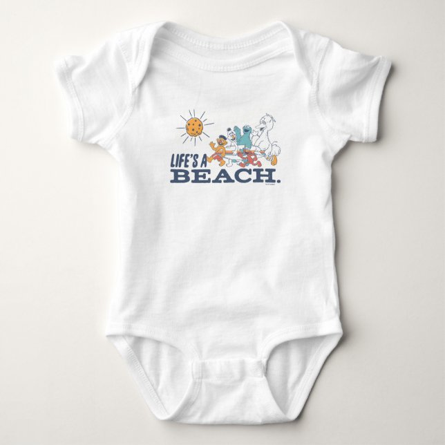 Life's A Beach Baby Bodysuit (Front)