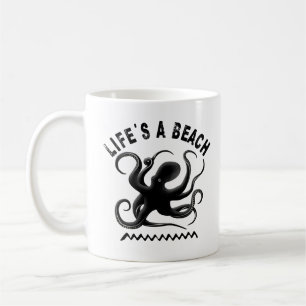 Life's a Beach - Funny Summer Quote Design Coffee Mug