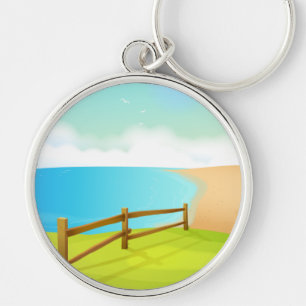 Lifes a Beach Key Ring