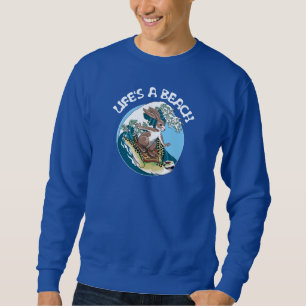 Life's a Beach - Rabbit and Turtle Surfing Sweatshirt
