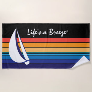 Life's a Breeze®_Boat Colour Square_horizontal hue Beach Towel