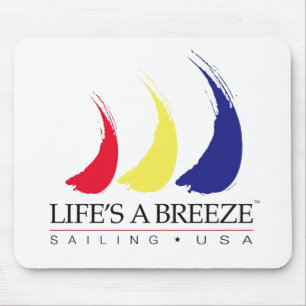 Life's a Breeze®_Paint-The-Wind_Sailing USA Mouse Pad